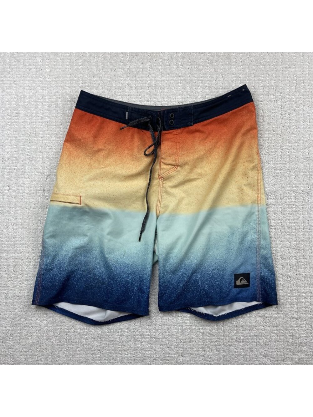Quicksilver Highline Recycled Board Swimming Shorts Sz 27 Color Block Surfer